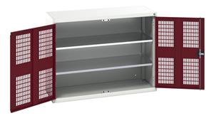 16926782.** verso ventilated door cupboard with 2 shelves. WxDxH: 1300x550x1000mm. RAL 7035/5010 or selected